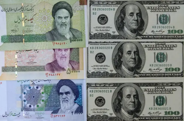 الريال الإيراني مقابل الدولار الأمريكي