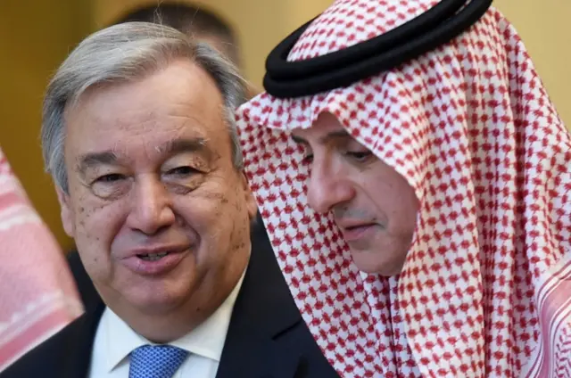 الجبير وغوتيرش في الرياض اليوم