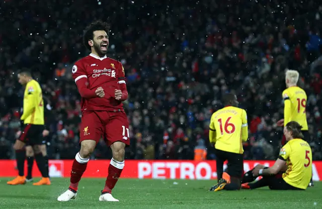 محمد صلاح يتصدر قائمة الهدافين في الدور الانجليزي الممتاز