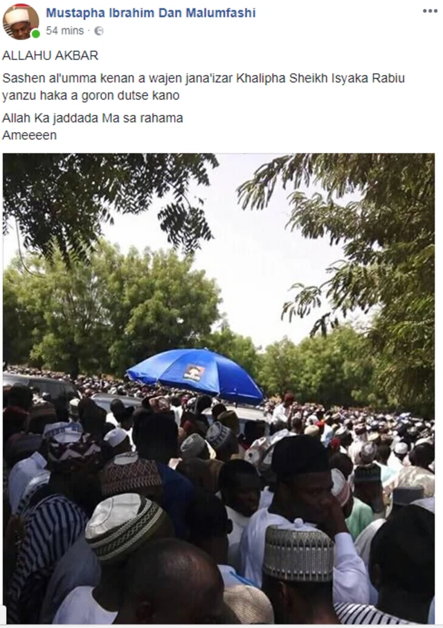 Jana'izar Isyaka Rabiu