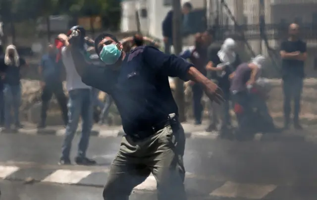 محتجون فلسطيني في بيت لحم