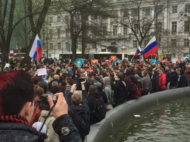 Акция протеста в Петебурге