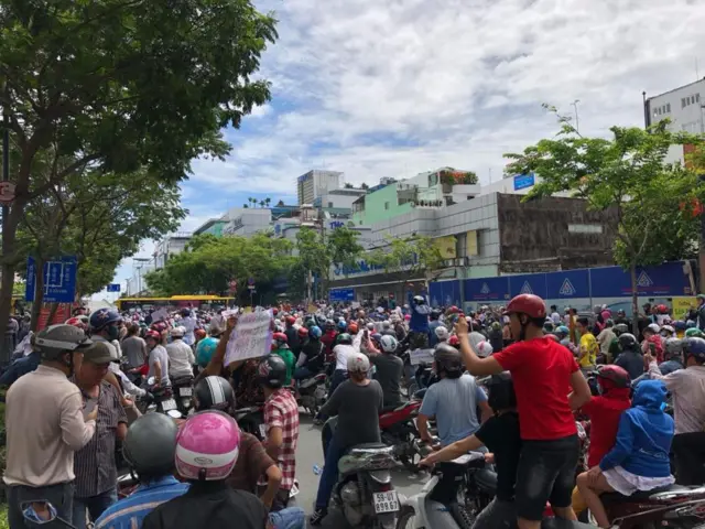 biểu tình tại HCM