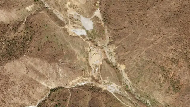 ภาพถ่ายดาวเทียมของฐานทดสอบนิวเคลียร์ปุงเก-รี ในเกาหลีเหนือ