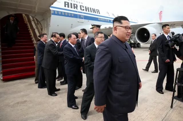 金正恩抵達新加坡
