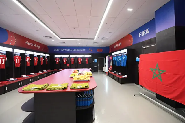 غرفة ملابس منتخب المغرب