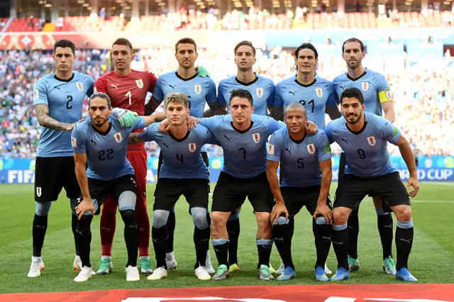 الصورة الرسمية لمنتخب الأوروغواي قبل المباراة