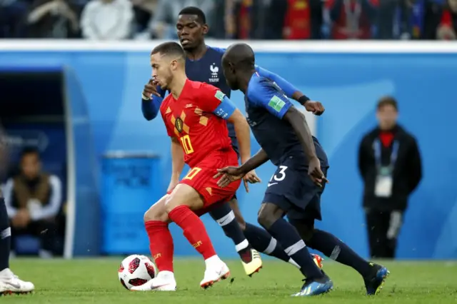 Pogba da Kante sun sako Hazard a gaba