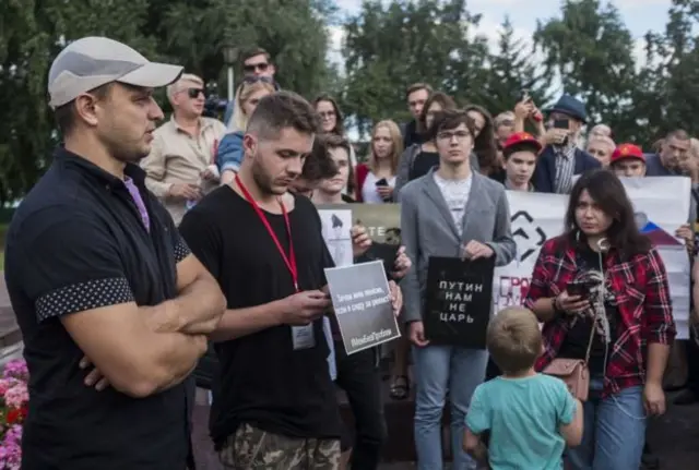 Пикет в защиту интернета в Барнауле