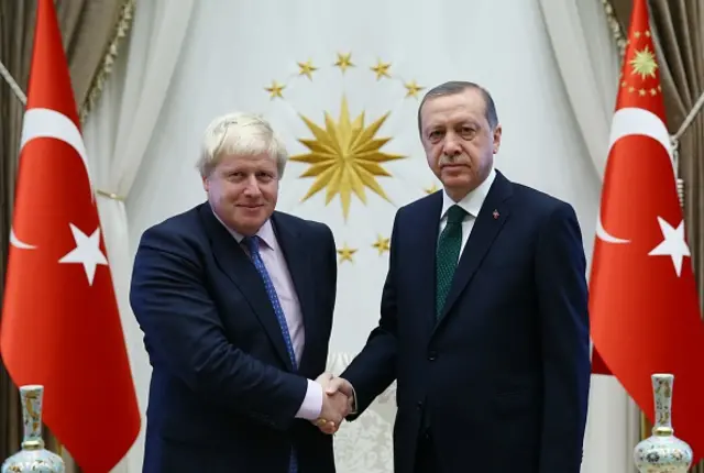 Boris Johnson ve Recep Tayyip Erdoğan