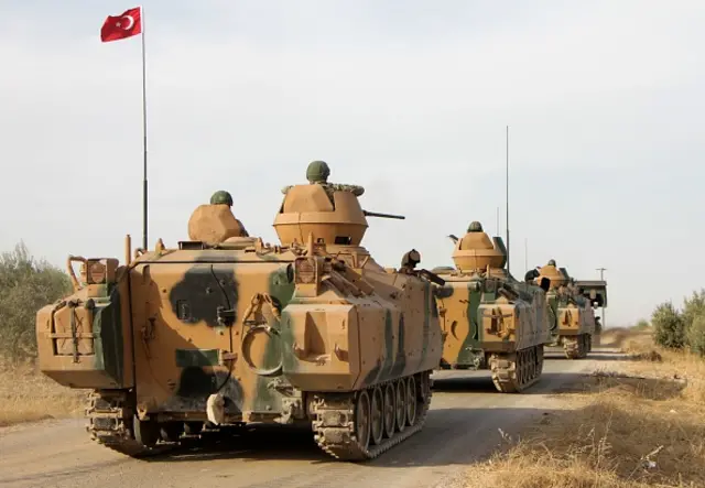 Türk ordusu Menbic yakınlarında