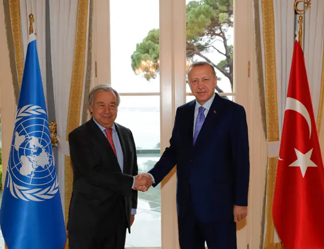 Cumhurbaşkanı Erdoğan ve BM Genel Sekreteri Antonio Guterres