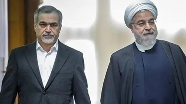 حسین فریدون در کنار برادرش حسن روحانی