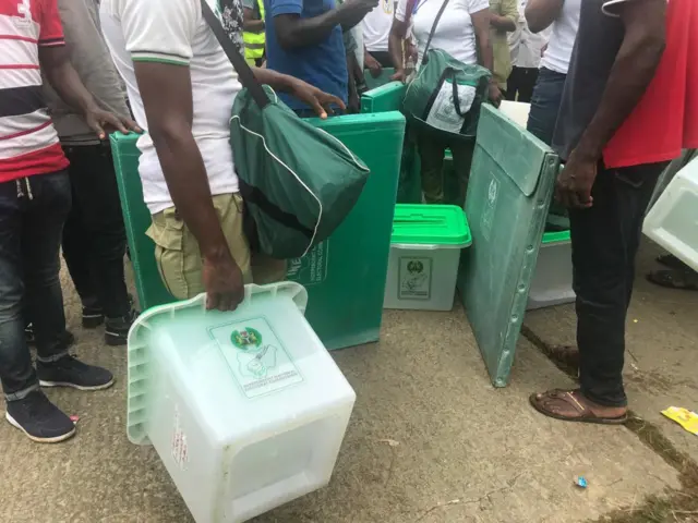 Inec don begin distribute materials for Otuoke