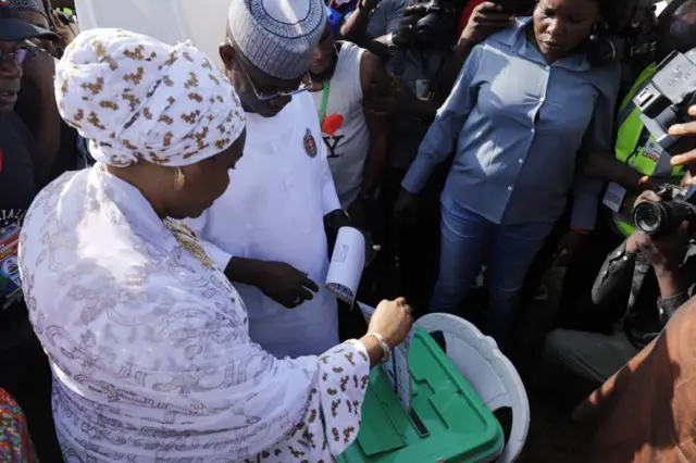 Yahaya Bello and im wife