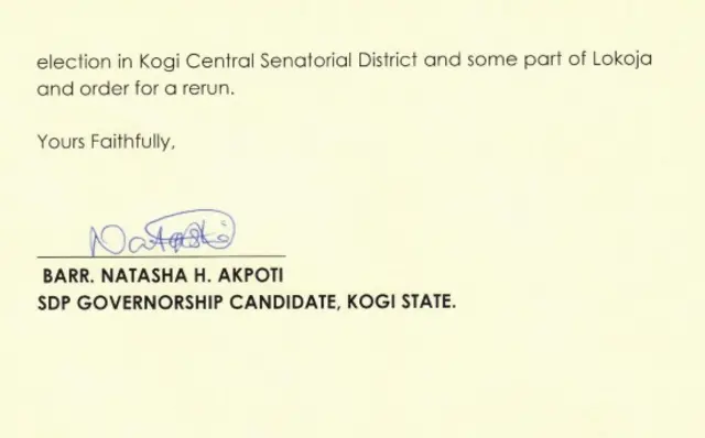 Letter from Akpoti