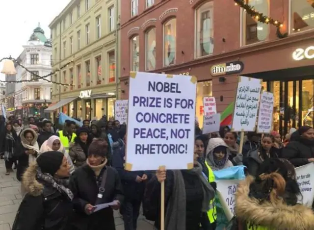 'Yan Eritrea a Norway na cewa firai minista Abiy Ahmed bai cancanci kyautar samar da zaman lafiya ta duniya ba.