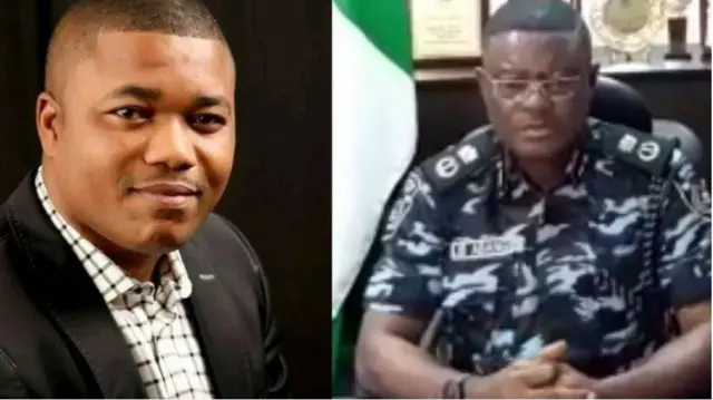 Ifeanyị Ejiofor na Kọmishona ndị uweojii Anambra steeti bụ John Abang