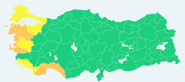 Bugün Ege ve Marmara için yapılan uyarılara yarın Antalya da ekleniyor
