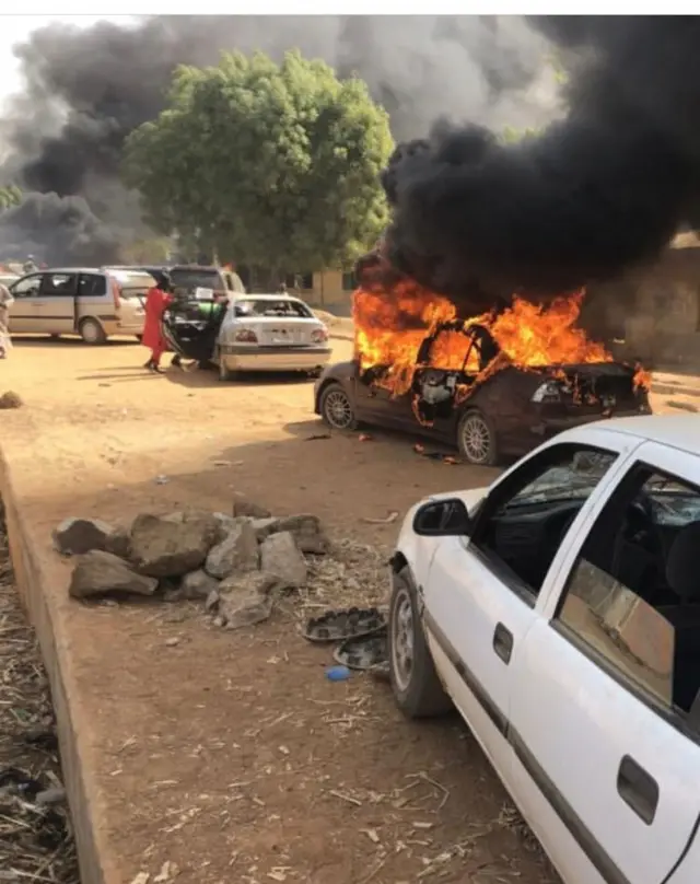 Car dey burn