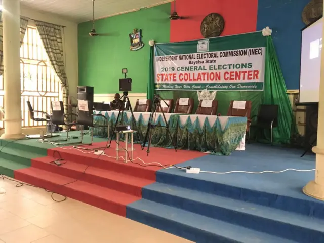 INEC collation centre for Bayelsa dey quiet