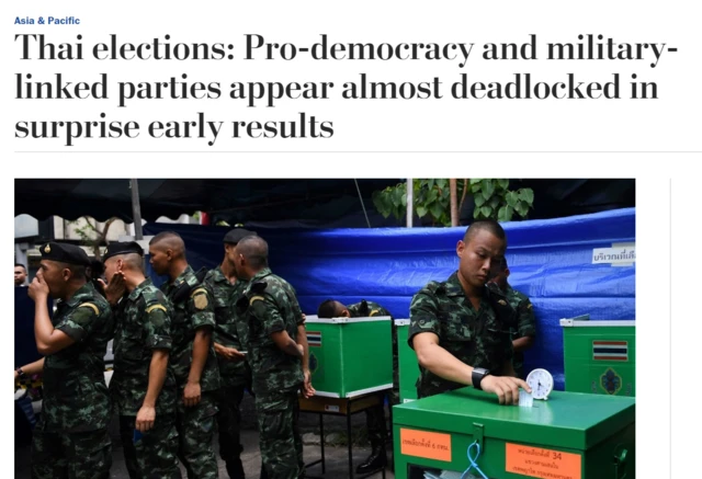 สื่อต่างชาติมองผลการเลือกตั้งไทย