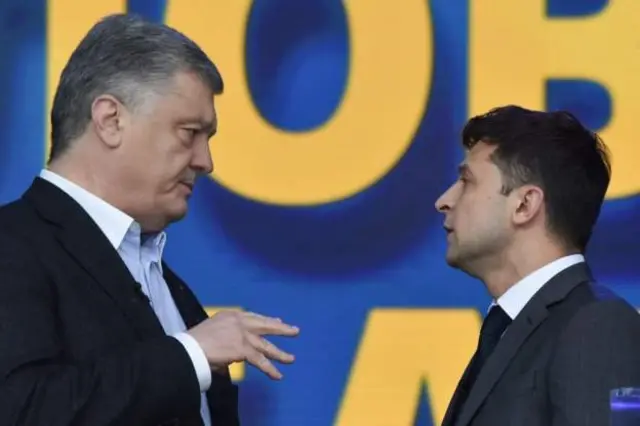 Порошенко і Зеленський на дебатах