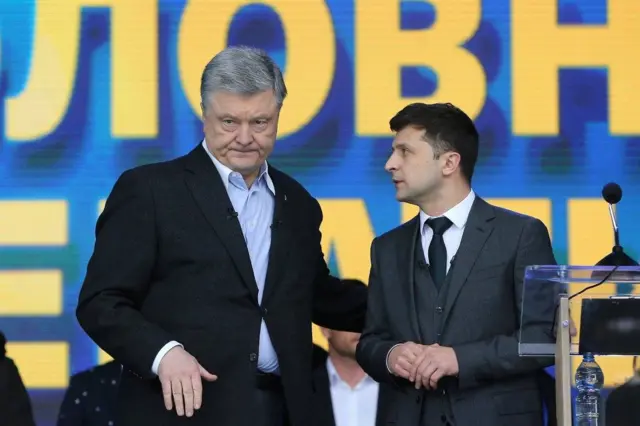 Порошенко і Зеленський на дебатах