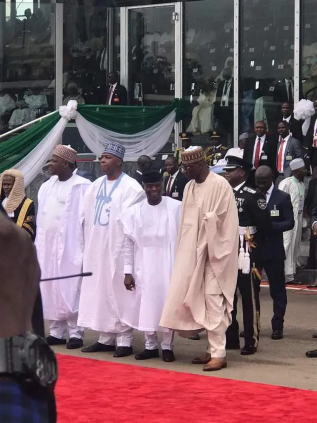 Saraki ati Dogara pẹlu Yẹmi Ọṣinbajo