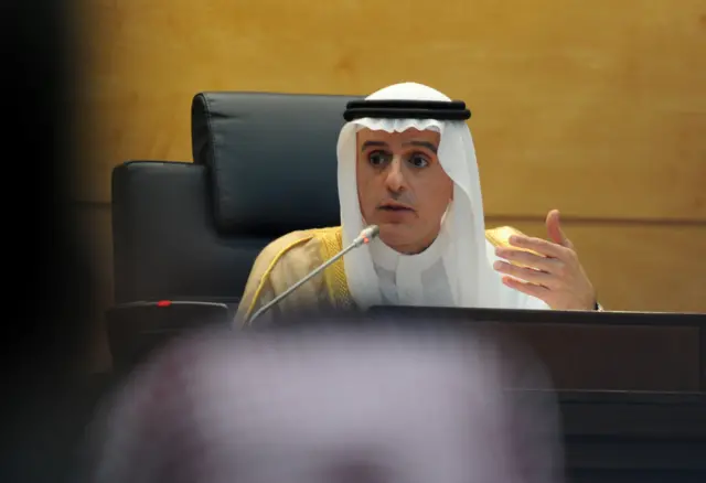 وزيرالدولة للشؤون الخارجية، عادل الجبيريقول إن المملكة تتشاور مع حلفائها على الخطوات المقبلة