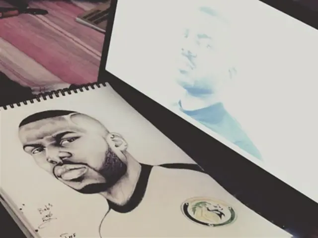 Dessin du défenseur sénégalais Kalidou Koulibaly.