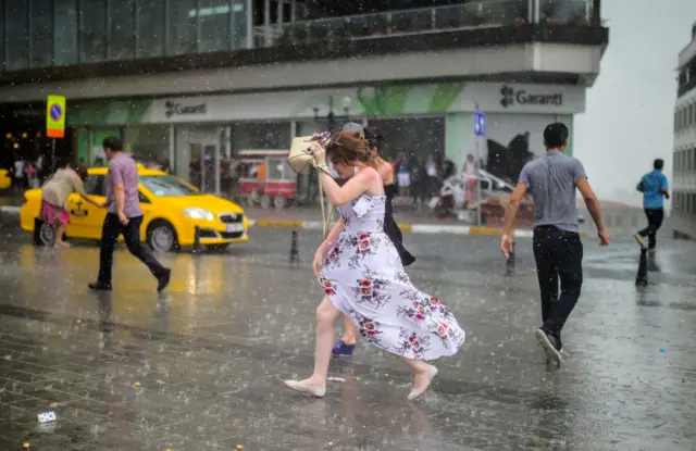 İstanbul'da yaz yağmuru