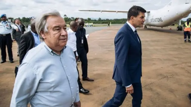 Xoghayaha guud ee Qaramada Midoobey Antonio Guterres oo booqasho ku tegay dalka DRC