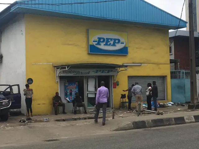 Di PEP shop wey jaguda pipo raid on Tuesday
