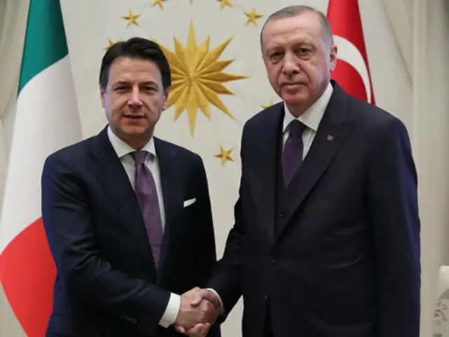 Cumhurbaşkanı Recep Tayyip Erdoğan ve İtalya Başbakanı Giuseppe Conte