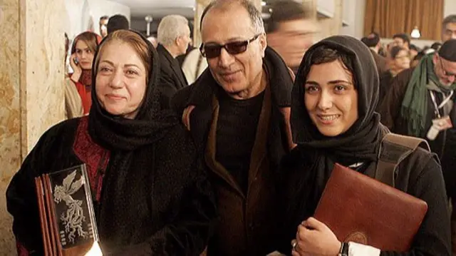 باران کوثری و رخشان بنی‌اعتماد در کنار عباس کیارستمی