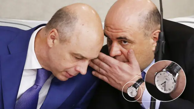 Часы на руке Мишустина, 2015 год