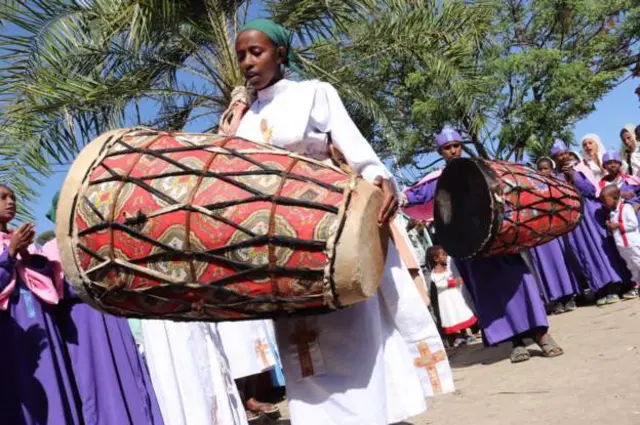 Masu bikin Timket a Ethiopia