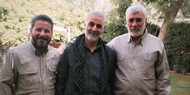 الزیدی در کنار قاسم سلیمانی و ابو مهدی المهندس