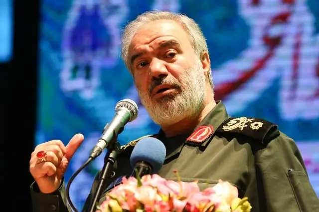 نائب قائد ​الحرس الثوري الإيراني​ ​علي فدوي غارة بغداد مقتل سليماني الحرس الثوري العراق المهندس واشنطن طهران