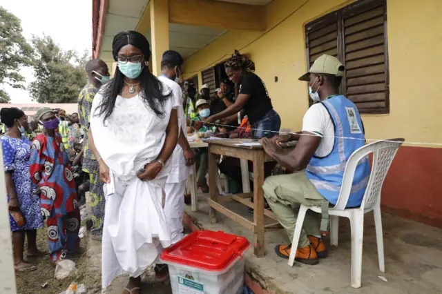 Wife of Eyitayo Jegede afta she vote