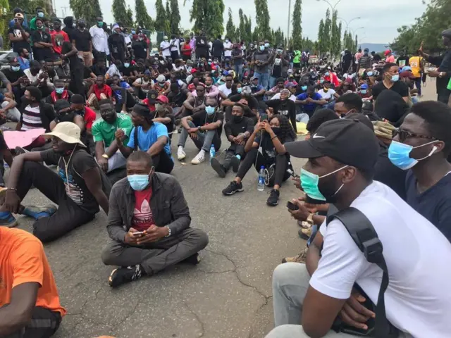 End sars protest in Abuja