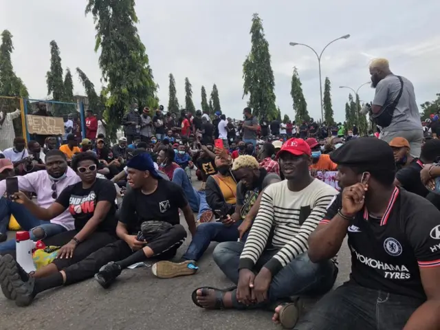 End sars protest in Abuja