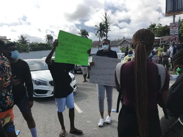 End sars protest in Lagos