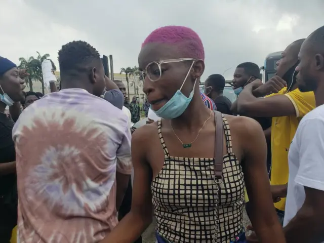 Protesters for Lekki