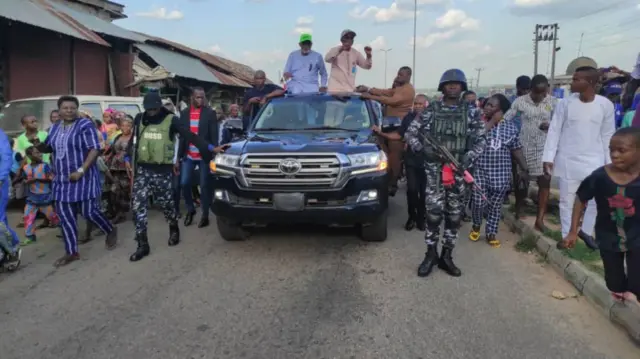Govnor Akeredolu and im deputy celebrate dia election victory