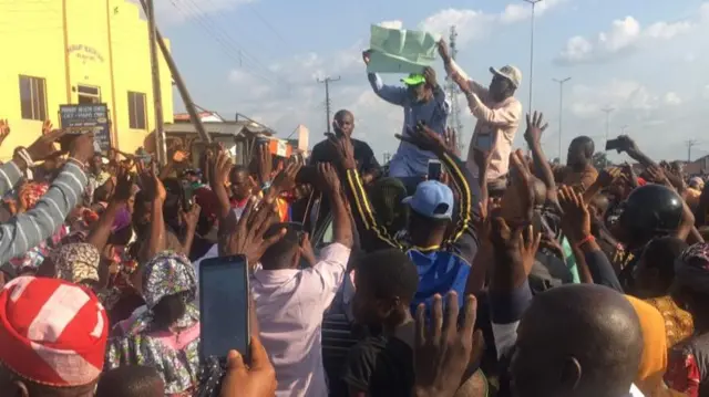 Govnor Akeredolu and im deputy celebrate dia election victory