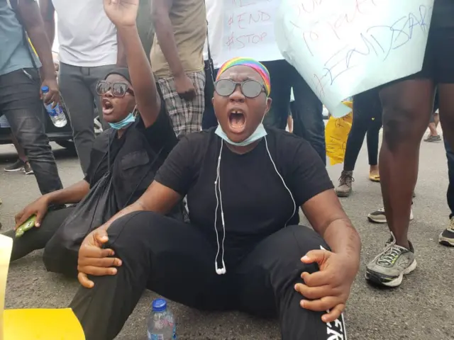 Protesters for Lekki