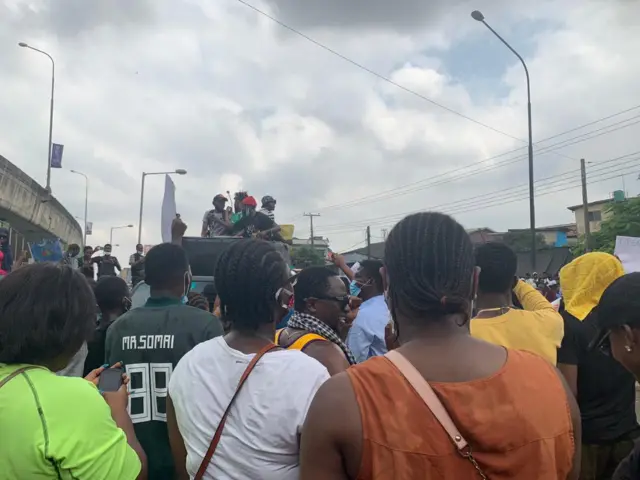 End sars protesters for UNILAG