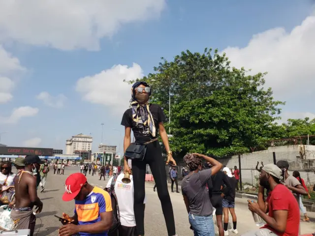 Protestersters for Lekki Toll Gate